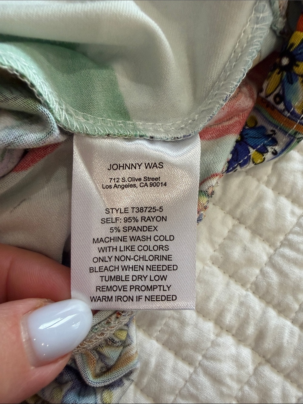 Johnny Was The Janie Favorite Asymmetric Hem Short Sleeve Dress - Picture 10 of 11